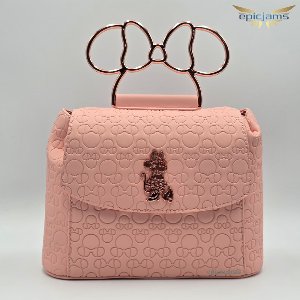 Loungefly Disney Minnie Mouse Embossed Blush Pink  Crossbody Bag Purse New